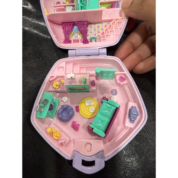 Polly Pocket Lavender Compact House Playset Vintage‎ Bluebird Toys